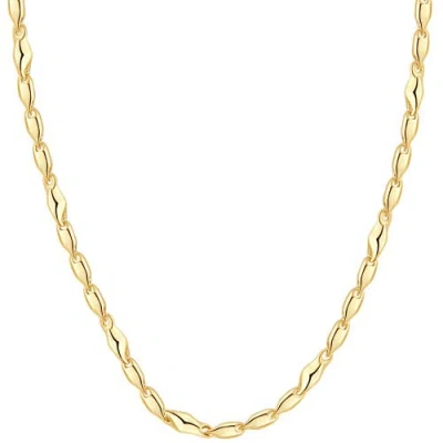 Bliss Diamond 24" Chain Necklace 17 Grams 4mm Thick In 14k Yellow Gold