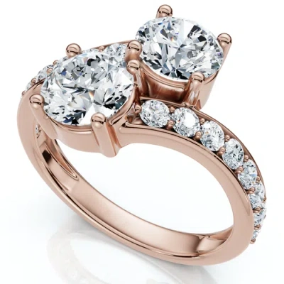 Bliss Diamond 2.40ct Forever Us 2-stone Diamond Ring 14k Gold Lab Grown Ef/vs