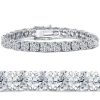 Bliss Diamond 26.94ct Tw Round Diamond 7" Tennis Bracelet 14k Gold Lab Grown In 14k White Gold