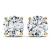 Bliss Diamond 2c Tw Round Four Prong Diamond Studs Lab Grown 14k Gold In Metallic