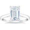 Bliss Diamond 2ct 14k Gold Emerald Cut Solitaire Lab Grown Diamond Engagement Ring In 14k White Gold