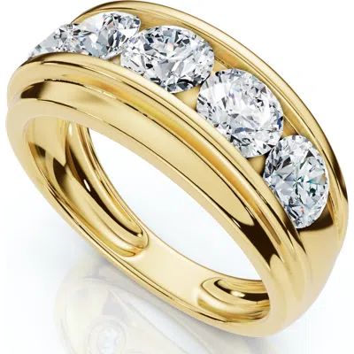 Bliss Diamond 2ct Diamond Accented Wedding Anniversary Ring 14k Gold Lab Grown Fg/vs In Orange