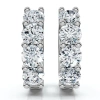 Bliss Diamond 2ct Diamond Hoops Small 14k Or Gold Lab Grown 5/8" Tall In 14k White Gold