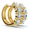 Bliss Diamond 2ct Diamond Hoops Small 14k Or Gold Lab Grown 5/8" Tall In 14k Yellow Gold
