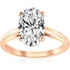 Bliss Diamond 2ct Oval Cut Lab Grown Diamond Solitaire Engagement Ring 14k Gold In 14k Rose Gold