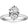 Bliss Diamond 2ct Platinum Oval Diamond 6-prong Solitaire Engagement Ring Lab Grown In Platinum