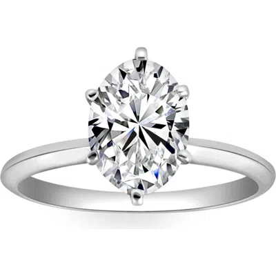 Bliss Diamond 2ct Platinum Oval Diamond 6-prong Solitaire Engagement Ring Lab Grown