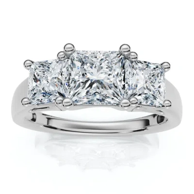 Bliss Diamond 2ct Princess Cut Diamond Engagement Ring 14k Gold Lab Grown In Pattern