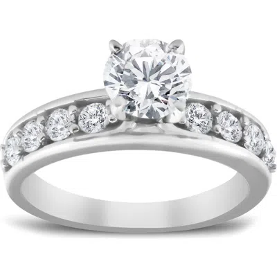 Bliss Diamond 2ct Round Cut Diamond Engagement Solitaire Ring Gold Lab Grown In 14k White Gold