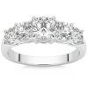 Bliss Diamond 2ct Round Cut Diamond Five Stone Wedding Ring Anniversary Gold Band Lab Grown