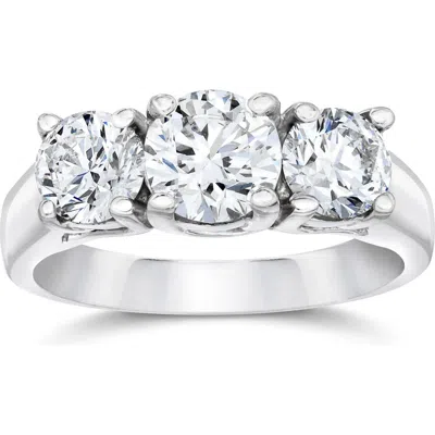 Bliss Diamond 2ct Three Stone Lab Grown Diamond Engagement Ring 14k Gold In 14k White Gold