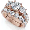 Bliss Diamond 2ct Tw 3-stone Diamond Engagement Wedding Ring Set 14k Gold Or Pt Lab Grown