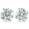 Bliss Diamond 2ct Tw Round Lab Grown Diamond Studs 14k White Gold With Screw Backs In 14k White Gold