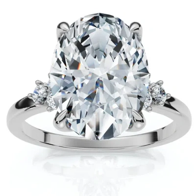 Bliss Diamond 3 1/10ct Oval Carlie Diamond Engagement Ring 14k Gold Or Platinum Lab Grown In 14k White Gold