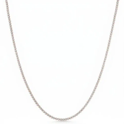 Bliss Diamond 3 1/2ct Diamond Tennis Necklace 14k Gold 17" Lab Grown