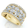 Bliss Diamond 3 1/2ct Diamond Wedding 11mm Wide Anniversary Ring 14k Gold Lab Grown In 14k Yellow Gold
