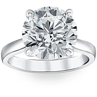 Bliss Diamond 3 Ct Diamond Solitaire Lab Grown Engagement Ring In Silver