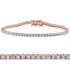 Bliss Diamond 3 Ct Lab Grown Diamond Tennis Bracelet 7" 14k Gold In 14k Rose Gold