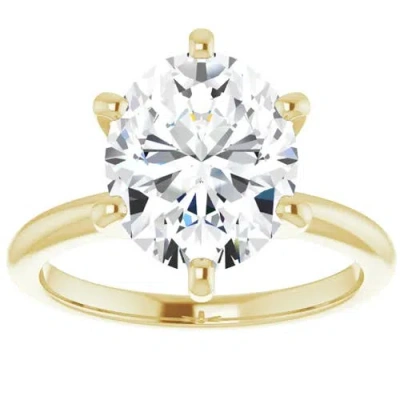 Bliss Diamond 3 Ct Oval Moissanite Solitaire Engagement Ring 14k Gold