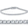 BLISS DIAMOND BLISS DIAMOND 3 CARAT ROUND CUT LAB GROWN DIAMOND TENNIS BRACELET IN 14K GOLD 7"