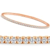Bliss Diamond 3.00-7 1/2ct Tw Flexible Diamond Bangle Tennis Bracelet Lab Grown 14k Gold In Rose Gold - 5ct