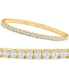 Bliss Diamond 3.00-7 1/2ct Tw Flexible Diamond Bangle Tennis Bracelet Lab Grown 14k Gold In Yellow Gold - 3ct