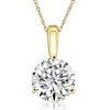 Bliss Diamond 3.10ct Round Solitaire 3-prong Certified Diamond Pendant Gold H/vs1 Lab Grown In 14k Yellow Gold