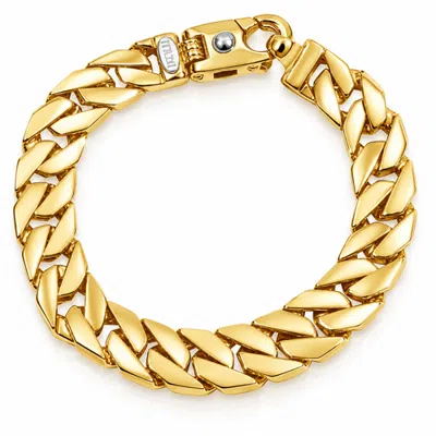 Bliss Diamond 33 Gram Curb Link Solid Silver Bracelet 8.5"