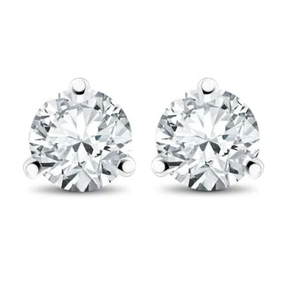 Bliss Diamond 3/4 Ct Tdw Diamond 3-prong Martni Studs In Metallic