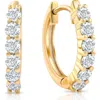 Bliss Diamond 3/4 Cttw Lab Grown Diamond Hoops In 10k Yellow Gold