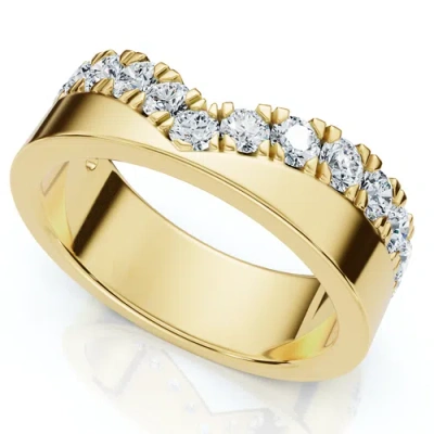 Bliss Diamond 3/4ct Diamond Kai Wedding Stackable Guard Ring 14k Gold Or Platinum Lab Grown