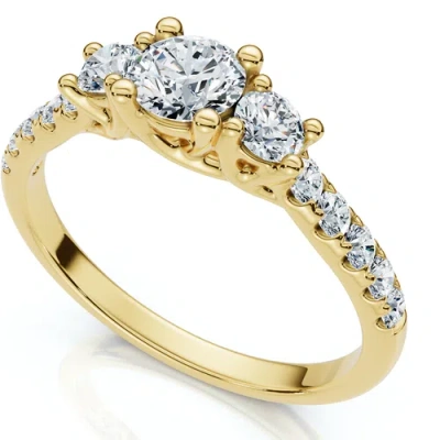 Bliss Diamond 3/4ct Elira Three Stone Diamond Ring 10k Gold Lab Grown