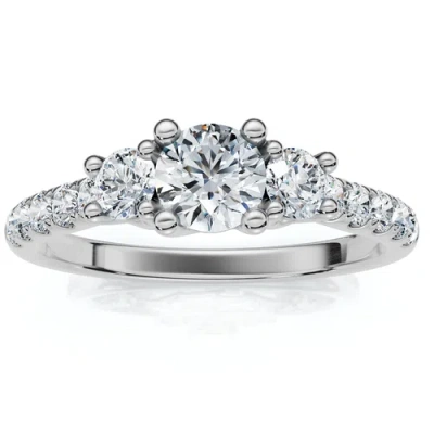 Bliss Diamond 3/4ct Elira Three Stone Diamond Ring 10k Gold Lab Grown In Metallic