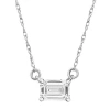 Bliss Diamond 3/4ct Emerald Cut Diamond White Or Yellow Gold Pendant 18" Necklace Lab Grown In White Gold