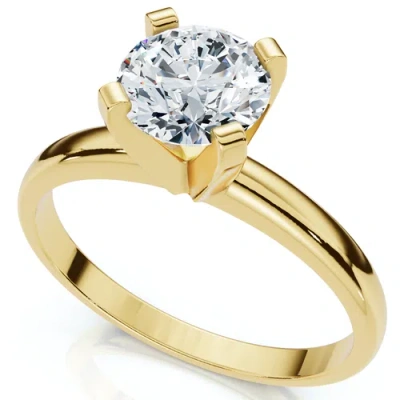 Bliss Diamond 3/4ct Solitaire Round Cut Lab Grown Diamond Engagement Ring 14k Gold