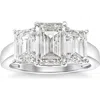 Bliss Diamond 3.55ct Tw Emerald Cut Three Stone Engagement Ring 14k Gold Lab Grown In 14k White Gold