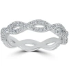 Bliss Diamond 3/8 Cttw Diamond Infinity Eternity Wedding Ring Stackable Band 14k Gold In 14k White Gold