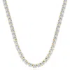 Bliss Diamond 38ct Diamond Tennis Necklace 16.5" In Yellow Gold