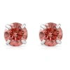 Bliss Diamond 3/8ct Pink Lab Grown Diamond Screw Back Studs In 14k White Gold