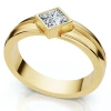 Bliss Diamond 3/8ct Princess Cut Diamond Bezel Polished Wedding Ring 14k Gold Lab Grown In 14k Yellow Gold