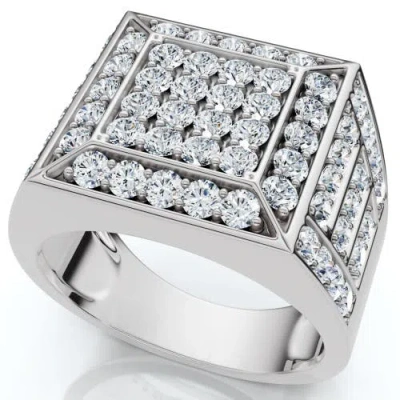 Bliss Diamond 3ct Square Diamond Fashion Pinky Ring 10k Gold Lab Grown