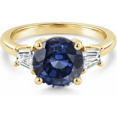 Bliss Diamond 4 3/4ct Blue Sapphire & Diamond Engagement Anniversary Ring Gold Lab Grown