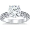 Bliss Diamond 4 Ct Pave Round Diamond Engagement Ring In 10k White Gold