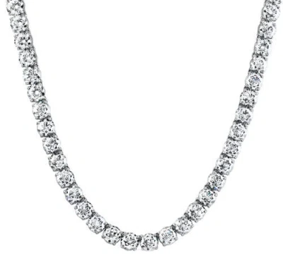 Bliss Diamond 40ct Diamond Tennis Necklace 14k Gold 16.5" Lab Grown In 14k White Gold