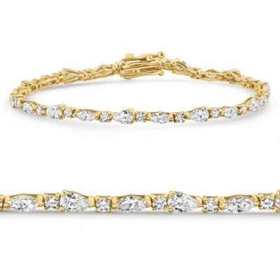 Bliss Diamond 4.10ct Diamond Angie Tennis Bracelet 14k Gold Lab Grown