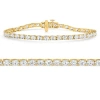 Bliss Diamond 4.5ct Oval Cut Diamond Tennis Bracelet 7" 14k Gold Lab Grown In Gold