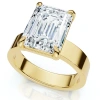 Bliss Diamond 4ct Emerald Diamond Cigar Band Engagement Ring 14k Gold Or Platinum Lab Grown In Gold