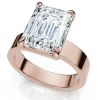 Bliss Diamond 4ct Emerald Diamond Cigar Band Engagement Ring 14k Gold Or Platinum Lab Grown