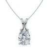 Bliss Diamond 4ct Solitaire Diamond Pendant Lab Grown 14k Gold In White Gold