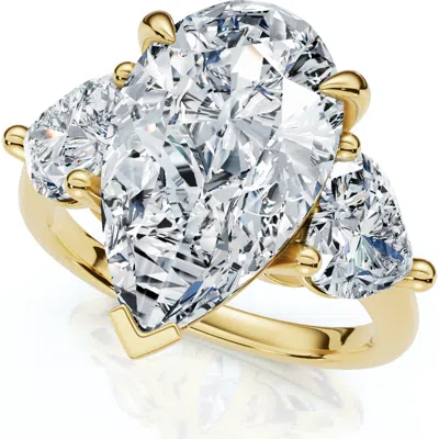 Bliss Diamond 5 1/2ct Pear & Heart Certified Diamond Engagement Ring Lab Grown In Gold